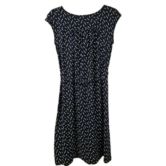 Uniqlo Blue Betsy Sleeveless Stretch Midi Jersey Modal Cotton Dress A-Line MED - Picture 2 of 8